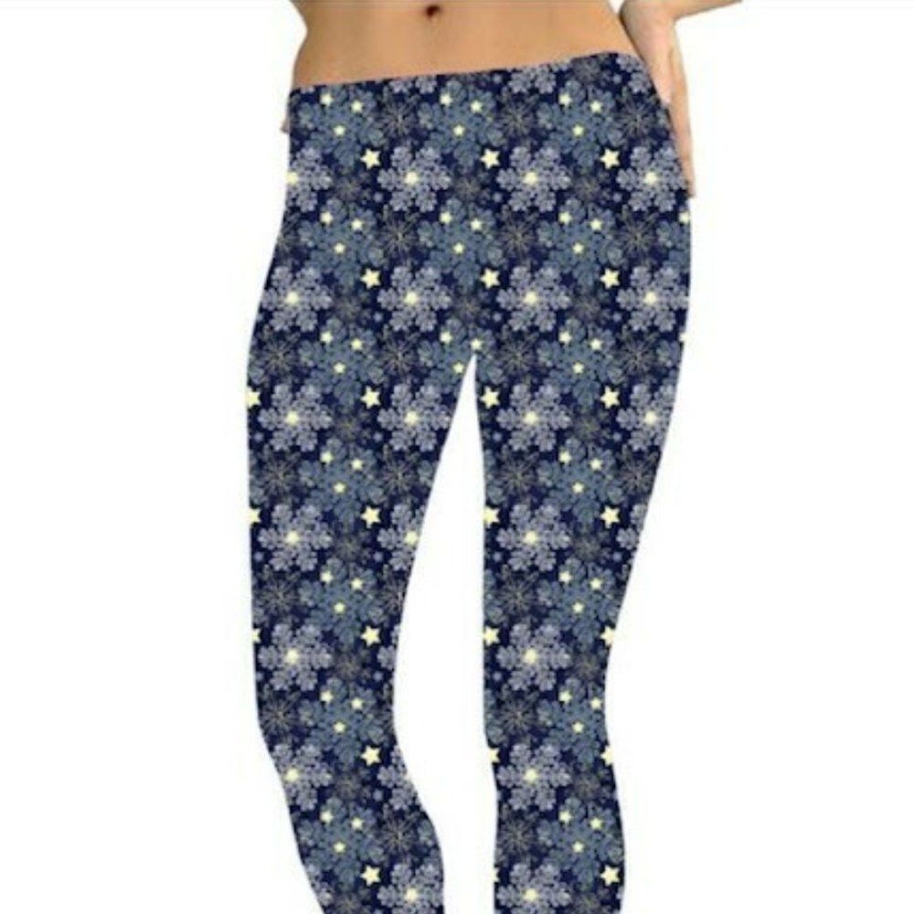 Snowflakes Winter  Leggings New